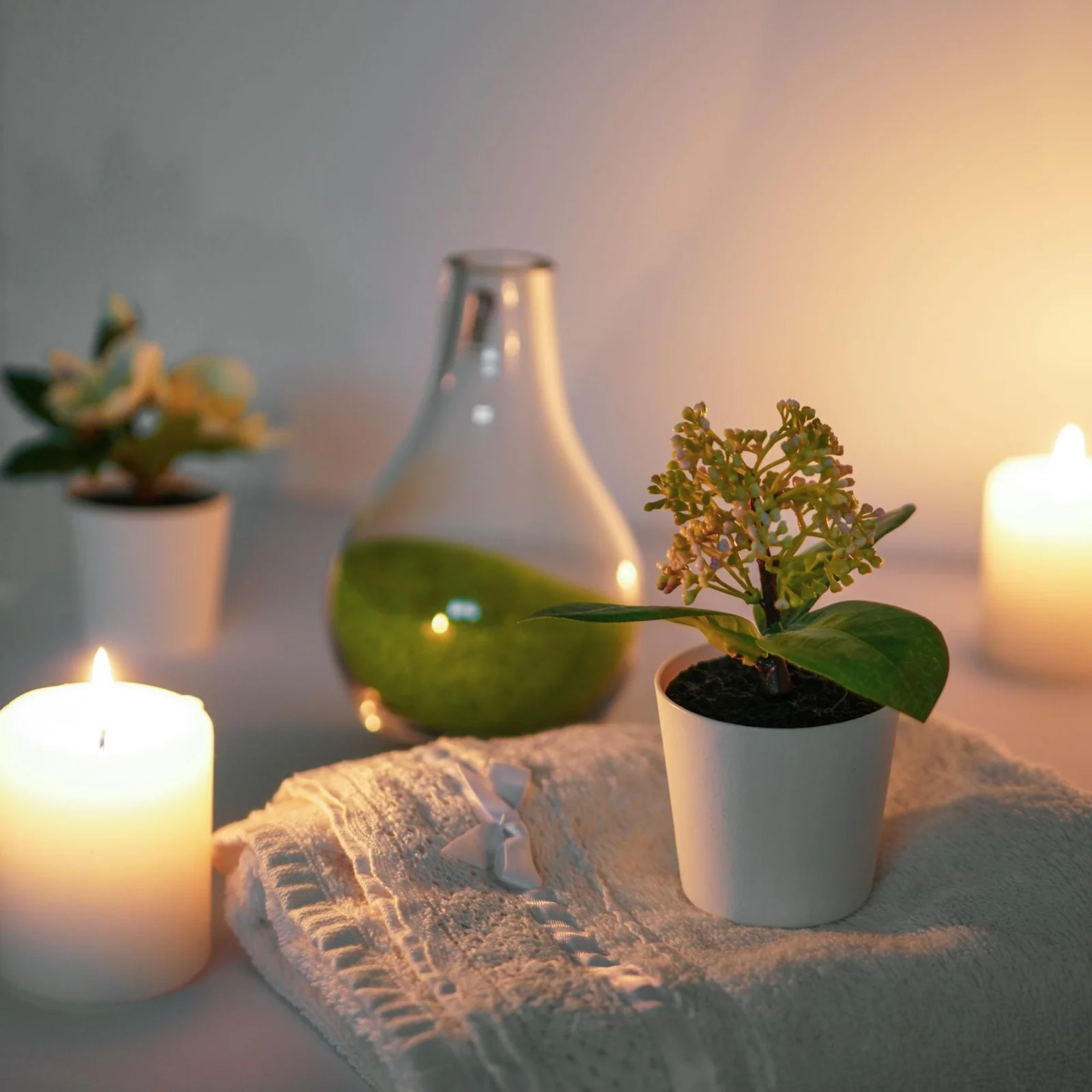 Serviette douillette ambiance coocooning